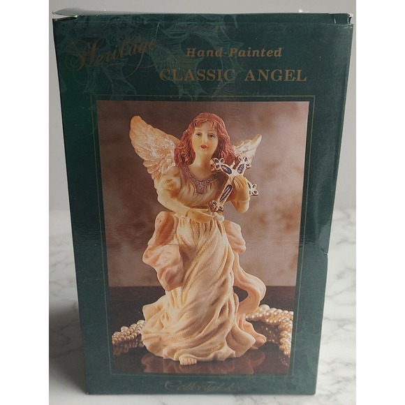 Heritage Classics Angel Long Lasting Beauty Hand Painted Resin Figurine R1454DB7 - Picture 1 of 2